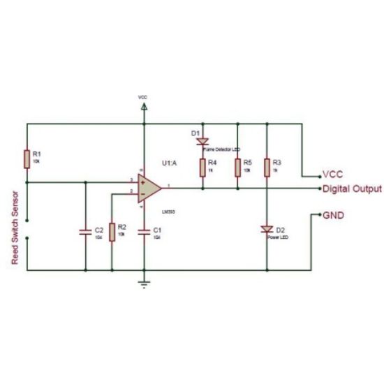 ماژول رید رله Reed Switch مغناطیسی مدل HW-072