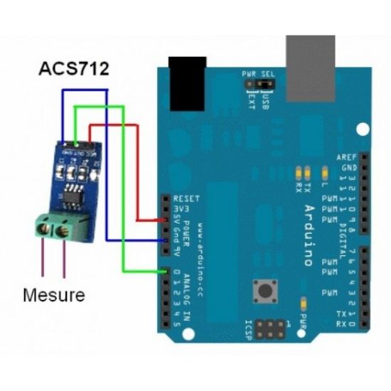 ماژول سنسور جریان 5 آمپر ACS712