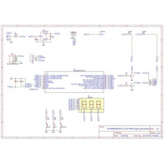ماژول PWM ژنراتور دو کاناله به همراه نمایشگر