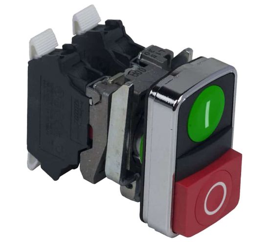 استارت استوپ دوبل فلزی 1NO+1NC اشنایدر الکتریک schneider