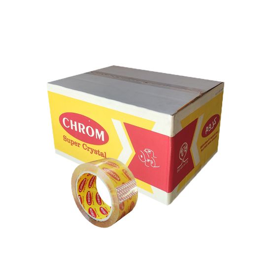 چسب نواری پهن 37 میکرون(بسته 6 عددی) کروم زرد