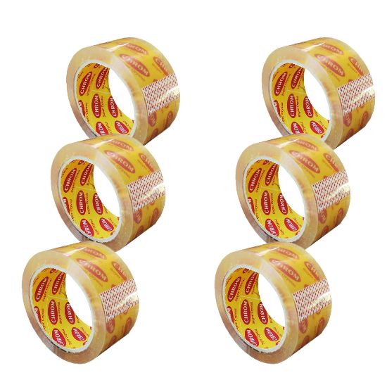 چسب نواری پهن 37 میکرون(بسته 6 عددی) کروم زرد